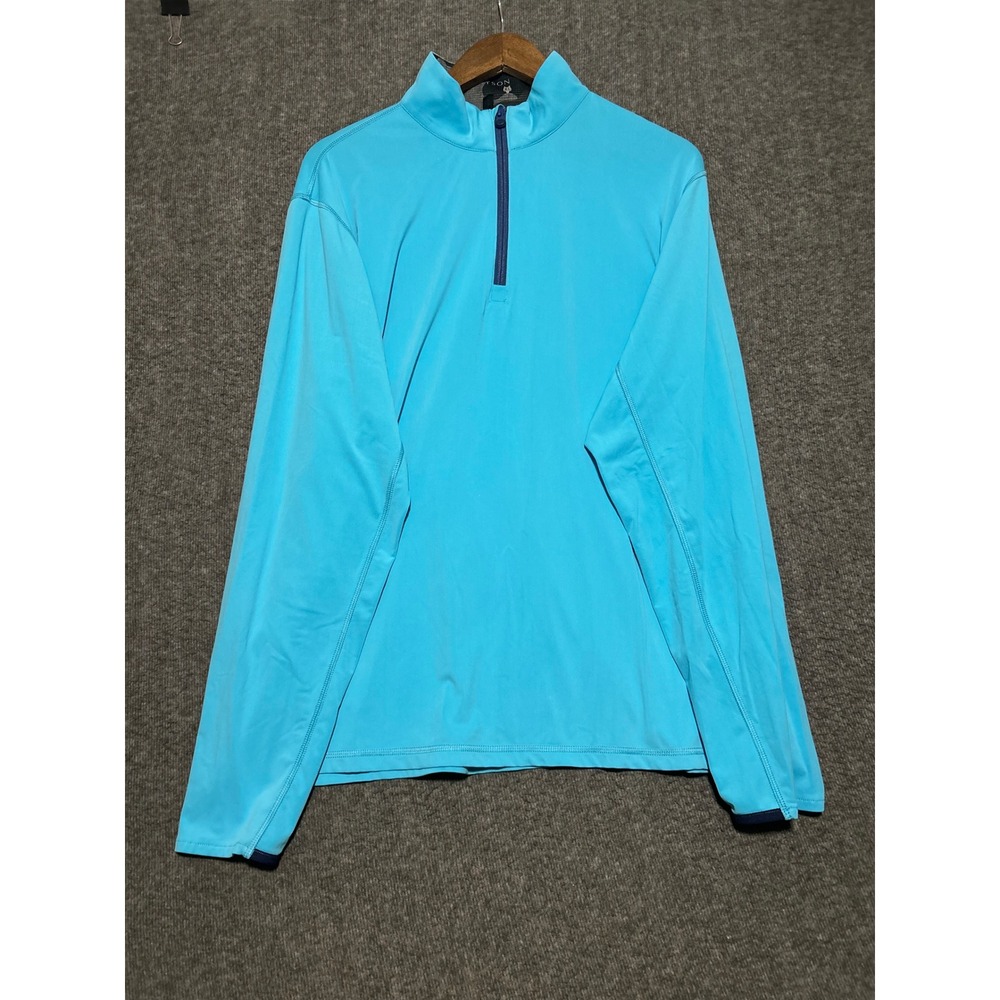 Greyson 1/2 zip pullover light blue mens golf performance stretch size XL